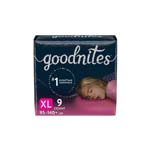 Goodnites Youth Pants Extra Large Girl Jumbo Pack Package of 9 thumbnail
