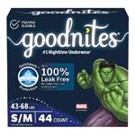 Goodnites Youth Pants for Boys Small/Medium Giga Pack Case of 44 thumbnail