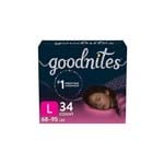 Goodnites Youth Pants for Girls Large Giga Pack Case of 34 thumbnail