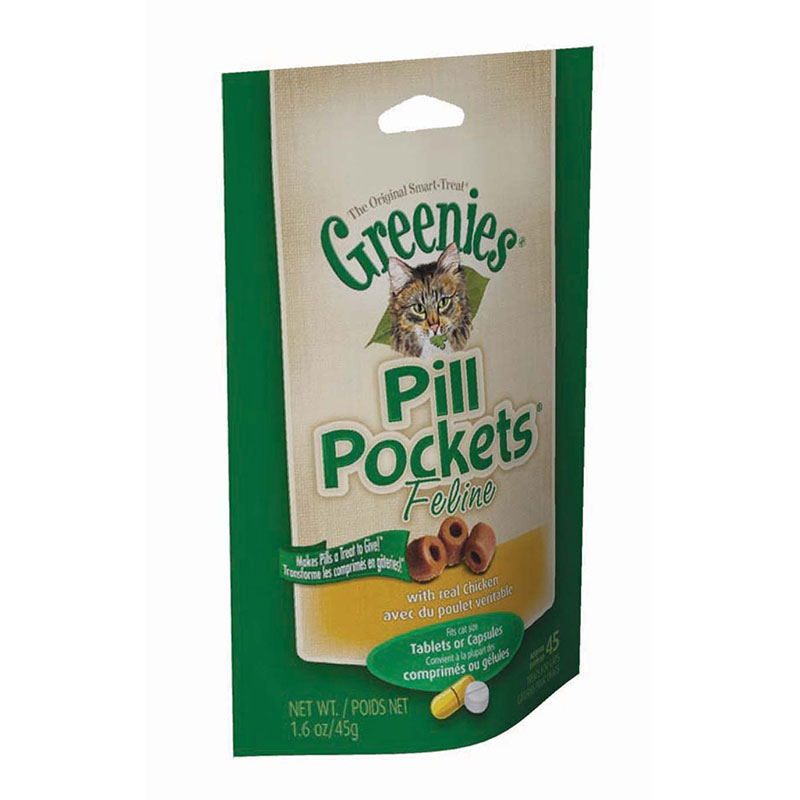 Greenies Cat Pill Pockets Chicken Flavor 45/pk Case of 6