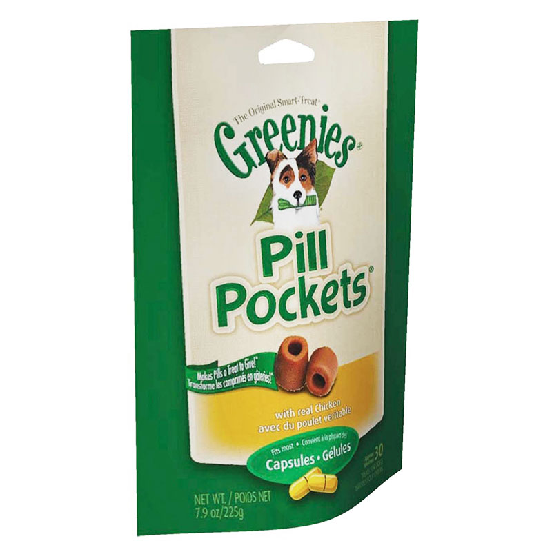 Greenies Dog Pill Pockets Chicken Flavor For Capsules 30/pk Case of 6