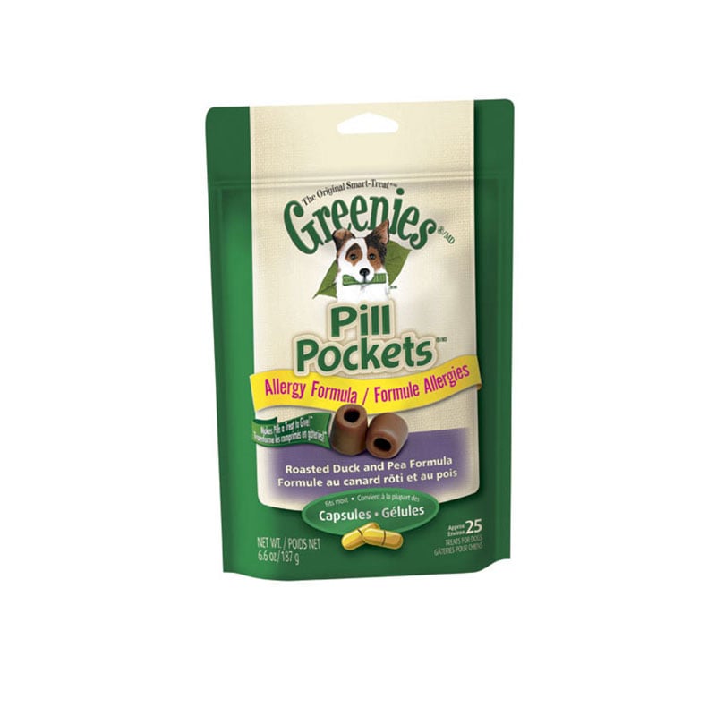 Greenies Dog Pill Pockets Duck & Pea Flavor for Capsules - Case of 6