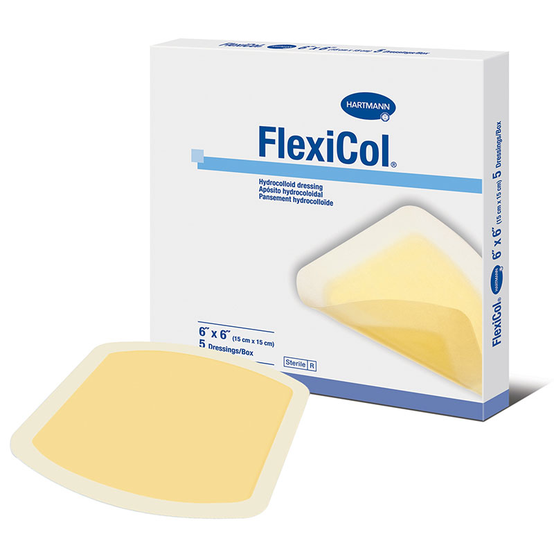 Hartmann FlexiCol Hydrocolloid Dressing 6x6 inch Box of 5
