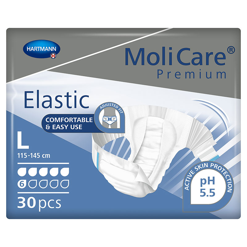 Hartmann MoliCare Premium Elastic Brief 6D Large 45-57 inch Pack of 30