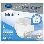 Hartmann Molicare Premium Mobile 6D Disposable Underwear Large 39-59 inch Pack of 14 thumbnail