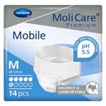 Hartmann Molicare Premium Mobile 6D Disposable Underwear Medium 31-47 inch Pack of 14 thumbnail