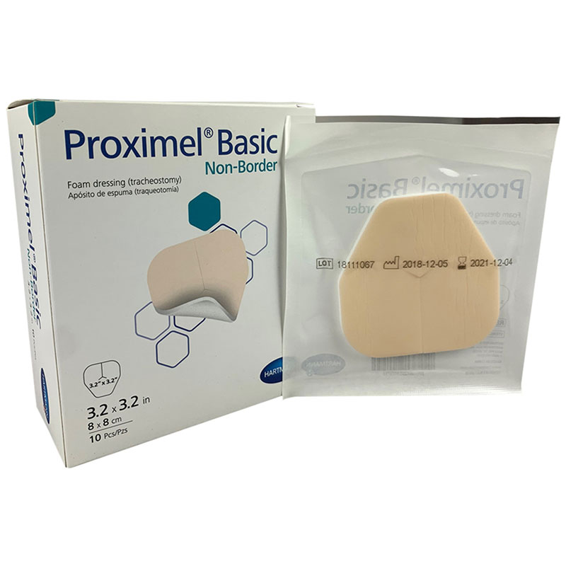 Hartmann Proximel Basic Non-Border Tracheostomy Dressing 3.2x3.2 inch Box of 10