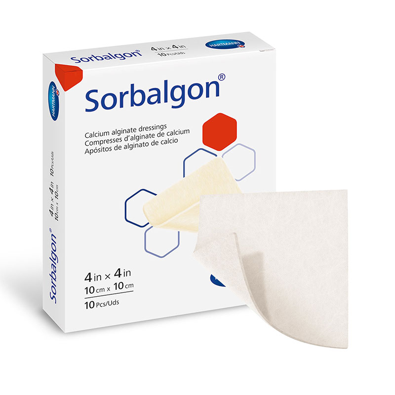 Hartmann Sorbalgon Calcium Alginate Dressing 4x4 inch Box of 10