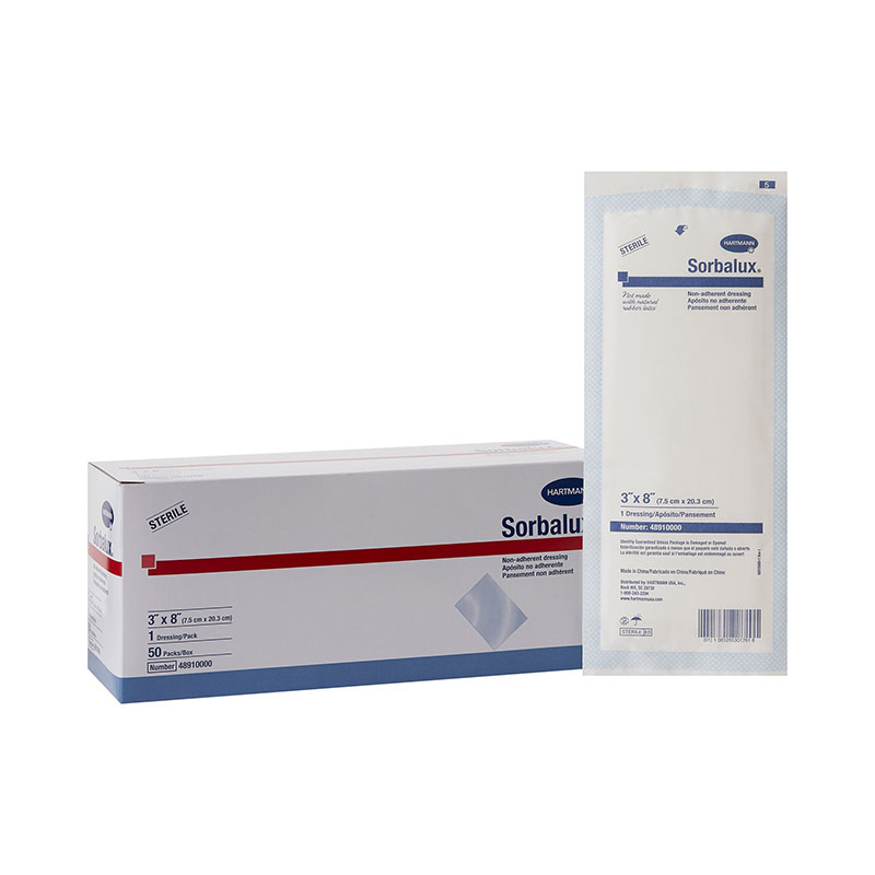 Hartmann Sorbalux Non-Adherent Dressing 3x8 inch Box of 50