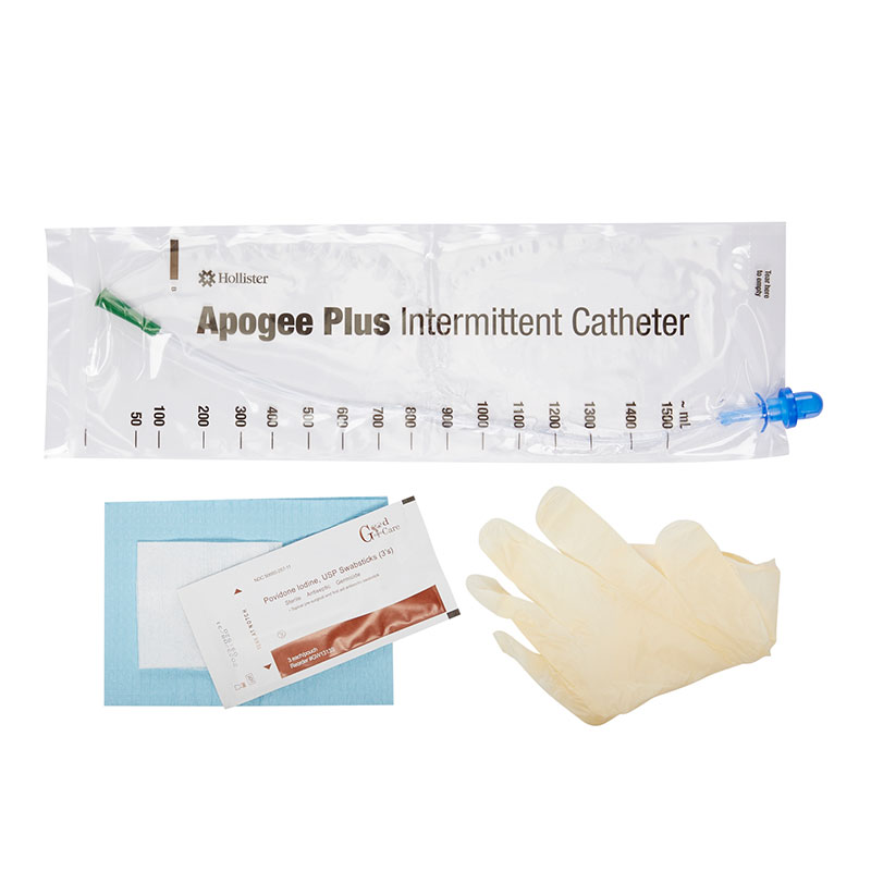 Hollister Apogee Plus Firm Closed System Catheter Kit 8 FR 16 Inch 1500ml Box of 100
