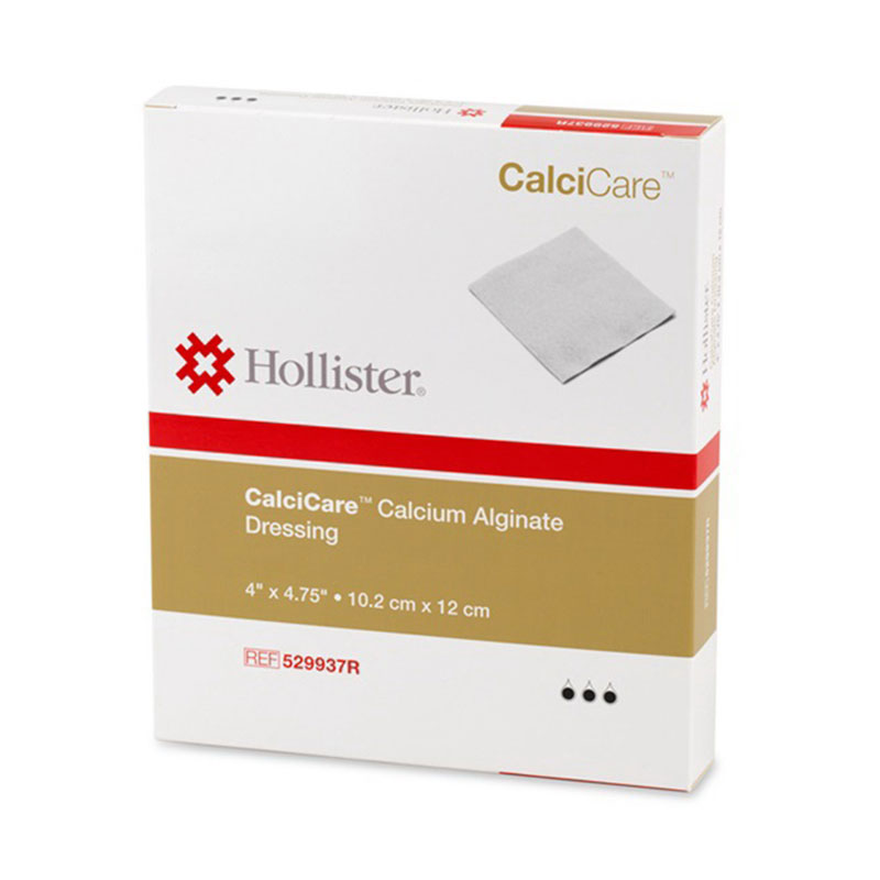 Hollister CalciCare Calcium Alginate Dressing 4 x 4.75 Inch Box of 10