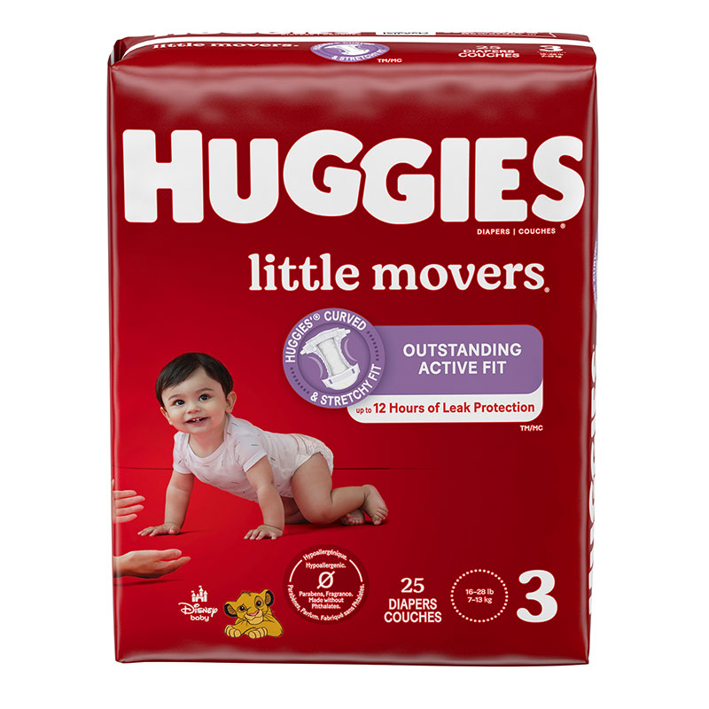 Huggies Little Movers Diapers Size 3 Jumbo Pack Package of 25