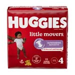 Huggies Little Movers Diapers Size 4 Jumbo Pack Package of 22 thumbnail
