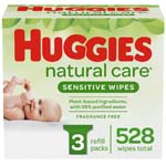Huggies Natural Care Fragrance-Free Baby Wipes Retail Case of 528 thumbnail
