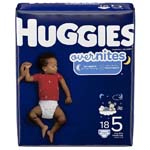Huggies OverNites Diapers Size 5 Jumbo Pack Package of 18 thumbnail