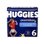 Huggies OverNites Diapers Size 6 Jumbo Pack Package of 15 thumbnail