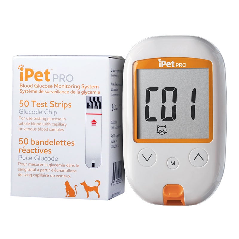 iPet PRO Blood Glucose Monitoring System plus 50 Test Strips