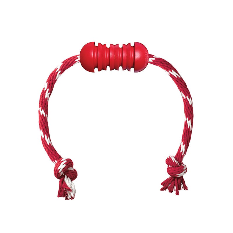 KONG Dental Kong With Rope Red - Small