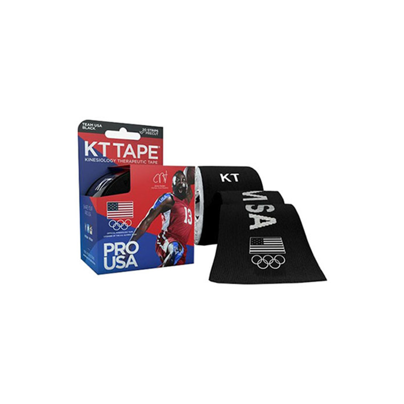 KT Tape Kinesiology Synthetic Tape 4 inch x 4 inch 20ct Black USA