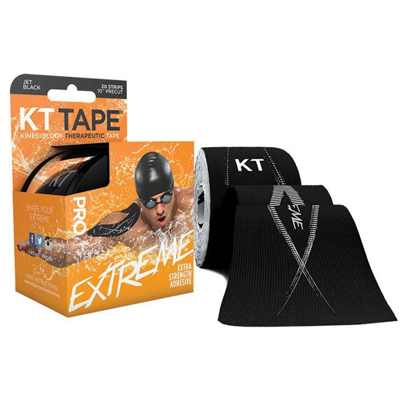 KT Tape Pro Extreme Elastic Tape 4 inch x 4 inch 20ct Black