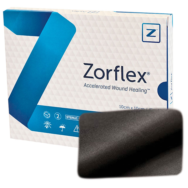Lohmann & Rauscher Zorflex Activated Carbon Wound Contact Dressing 4x8 inch Box of 10