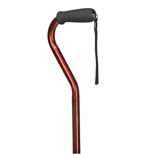 Mabis DMI Deluxe Adjustable Aluminum Cane Offset Handle Copper Swirl