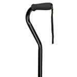 Mabis DMI Deluxe Adjustable Aluminum Cane Offset Handle Black thumbnail