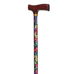 Mabis DMI Deluxe Adjustable Aluminum Cane Derby-Top Handle Floral thumbnail