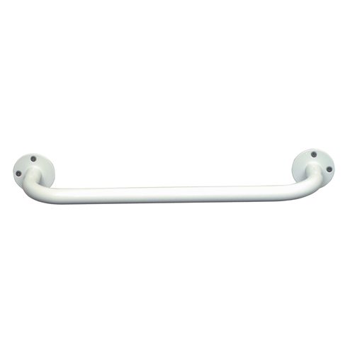 Mabis DMI White Vinyl-Coated Grab Bar 18 inch