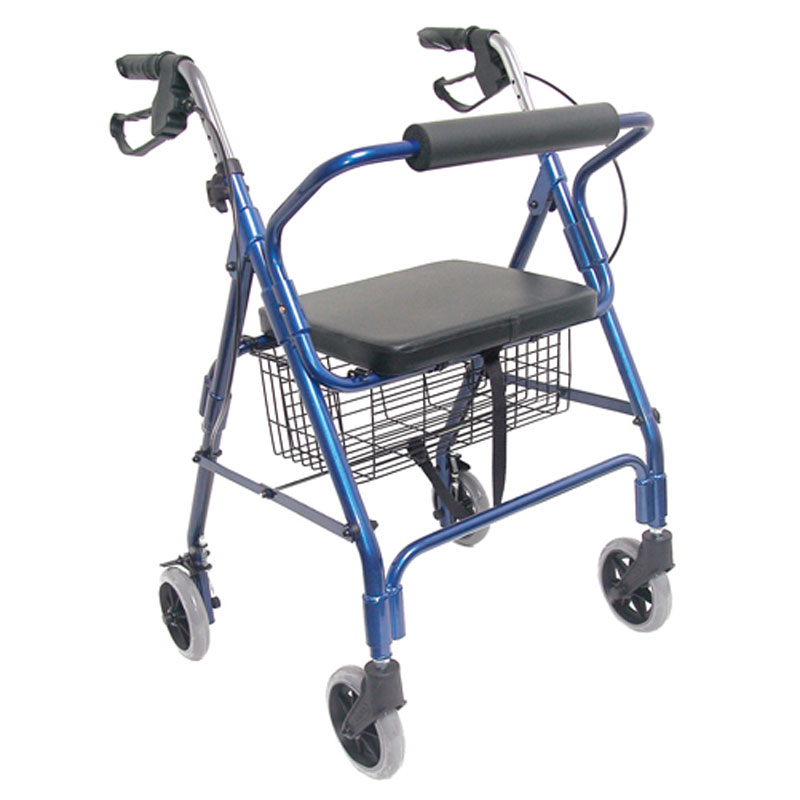 HealthSmart Ultra Lightweight Aluminum Rollator Royal Blue