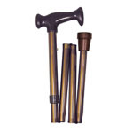 HealthSmart Adjustable Folding Cane with Ergonomic Handle Bronze thumbnail