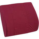 Mabis DMI Memory Foam Lumbar Cushion Burgundy thumbnail