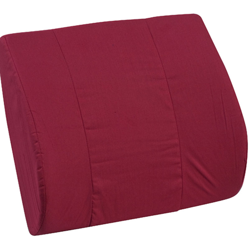 Mabis DMI Memory Foam Lumbar Cushion Burgundy