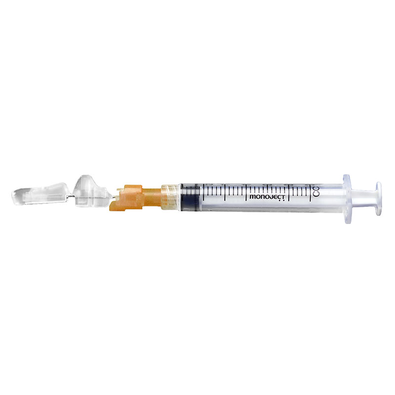 Magellan 3ml Syringe Hypodermic Safety Needle 25G 1" 400/bx