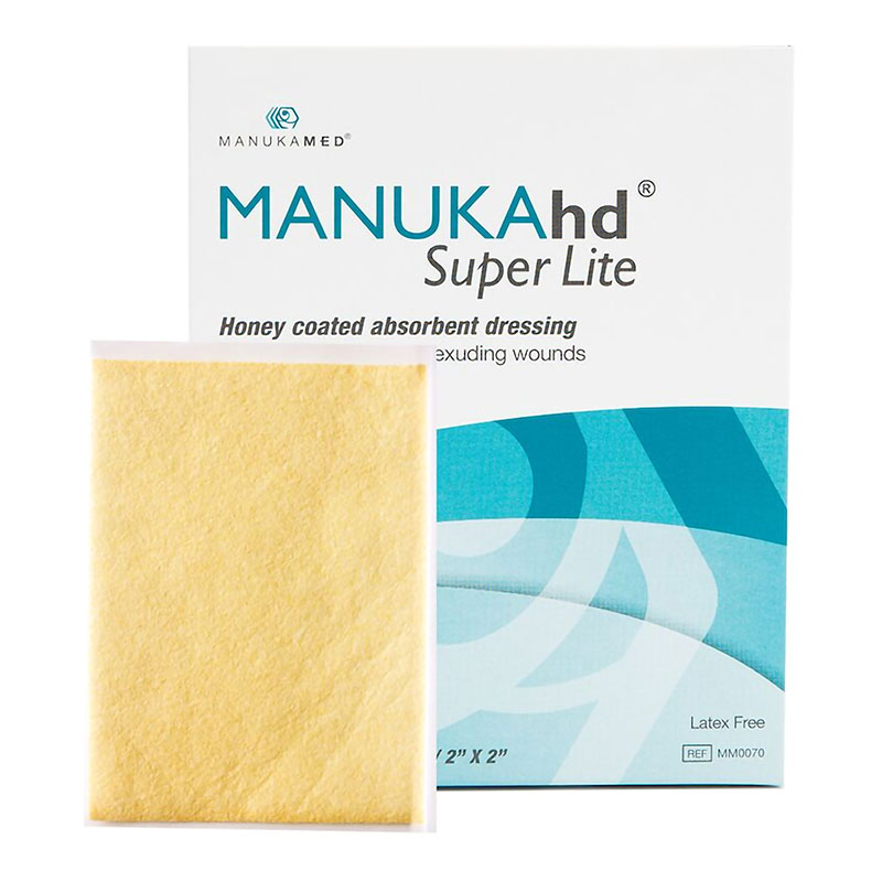 ManukaMed MANUKAhd Super Lite Honey Gel Dressing 2x2 inch Box of 10
