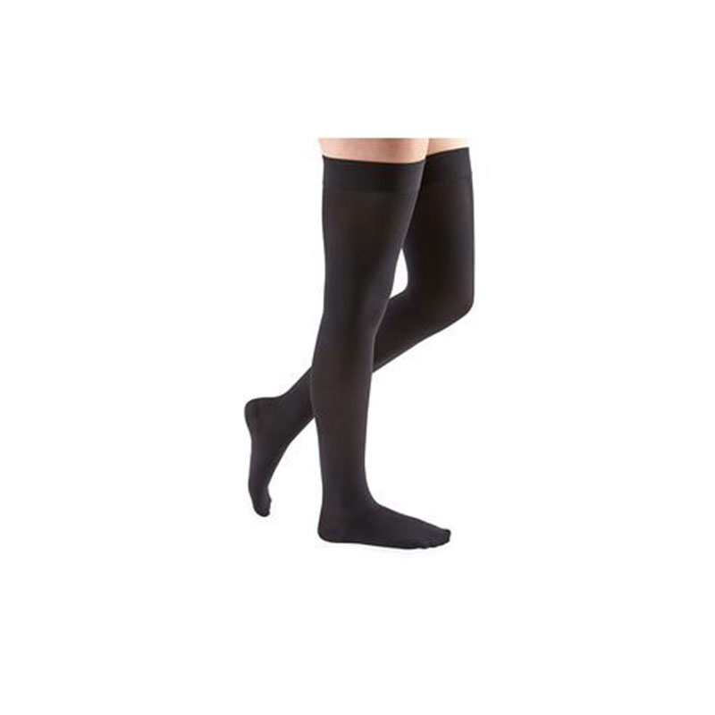 Medi USA Comfort Thigh-High with Silicone Top Band 20-30 Closed Ebony Size 6 Pack of 2