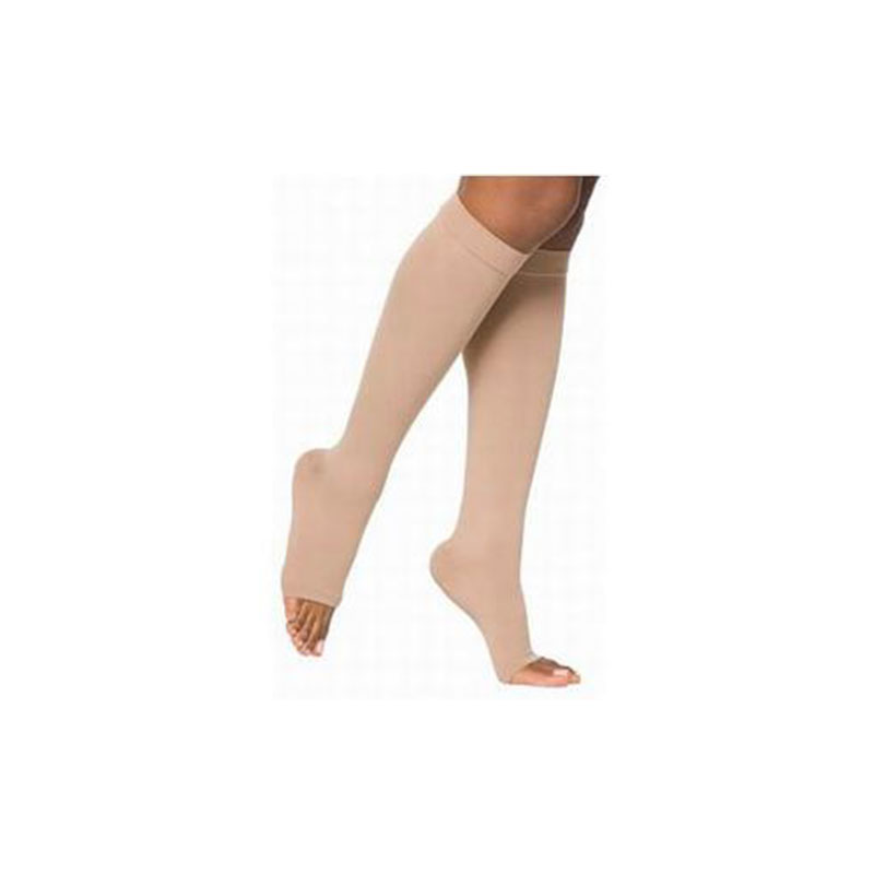 Medi USA Forte 40-50mm Hg Extra Wide Calf Open Toe Beige Size 7