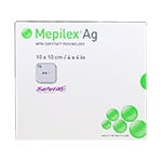 Molnlycke Mepilex AG Foam Dressing W/Silver 4" X 4" 5/bx 287100 thumbnail