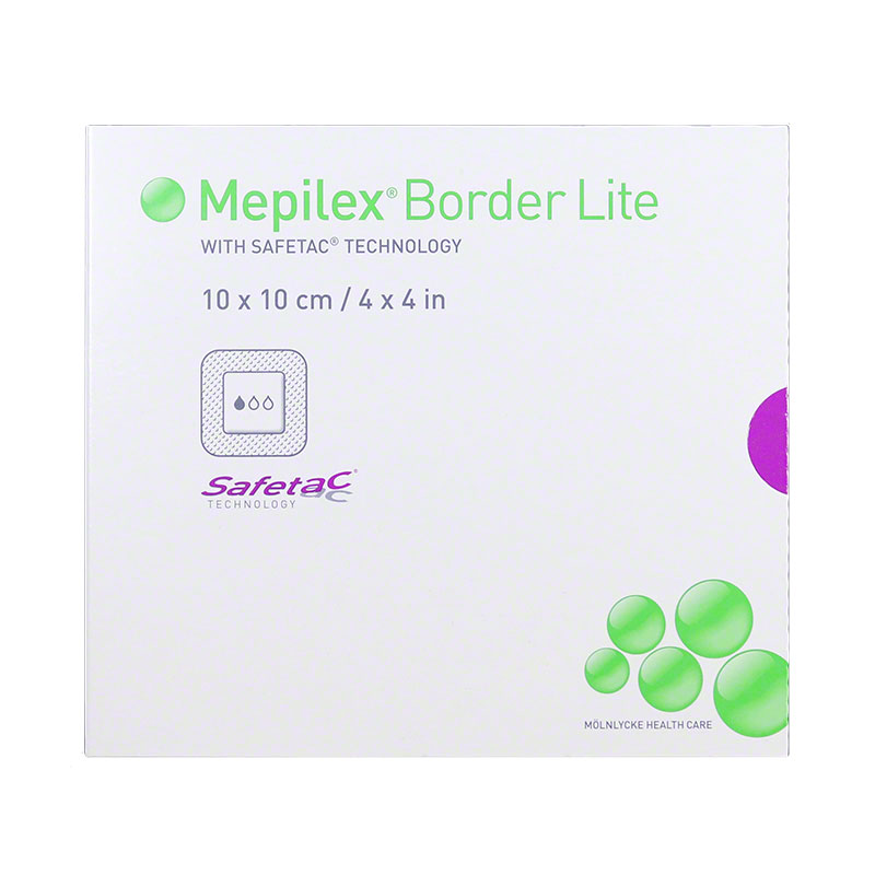 Molnlycke Mepilex Border Lite Dressing 4 inch x 4 inch 5/bx 281300 Pack of 6