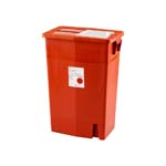 Monoject Biohazardous Sharps Container Slide Lid Red 18 Gallon thumbnail