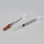 Monoject 1ml Insulin Syringe, Detachable Needle, 27G, 1/2" - Case of 5 thumbnail