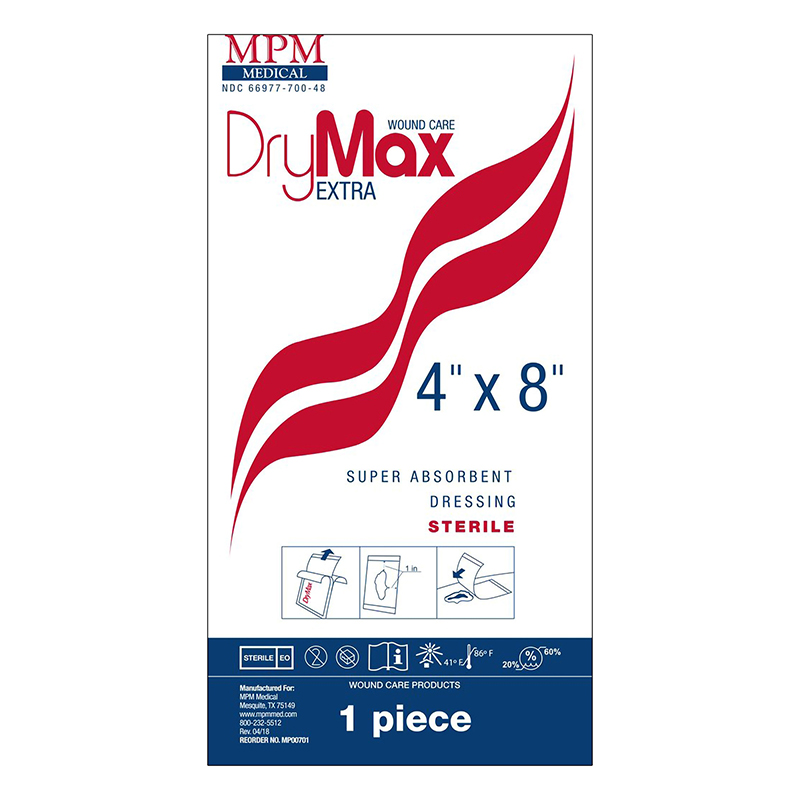 MPM Medical DryMax Extra Super Absorbent 4x8 inch Box of 10