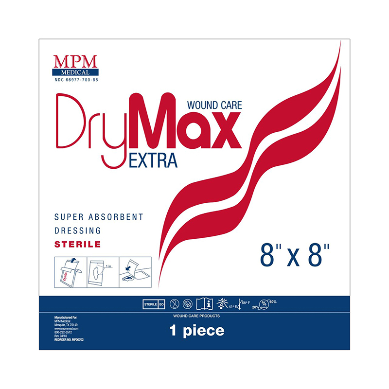 MPM Medical DryMax Extra Super Absorbent 8x8 inch Box of 10