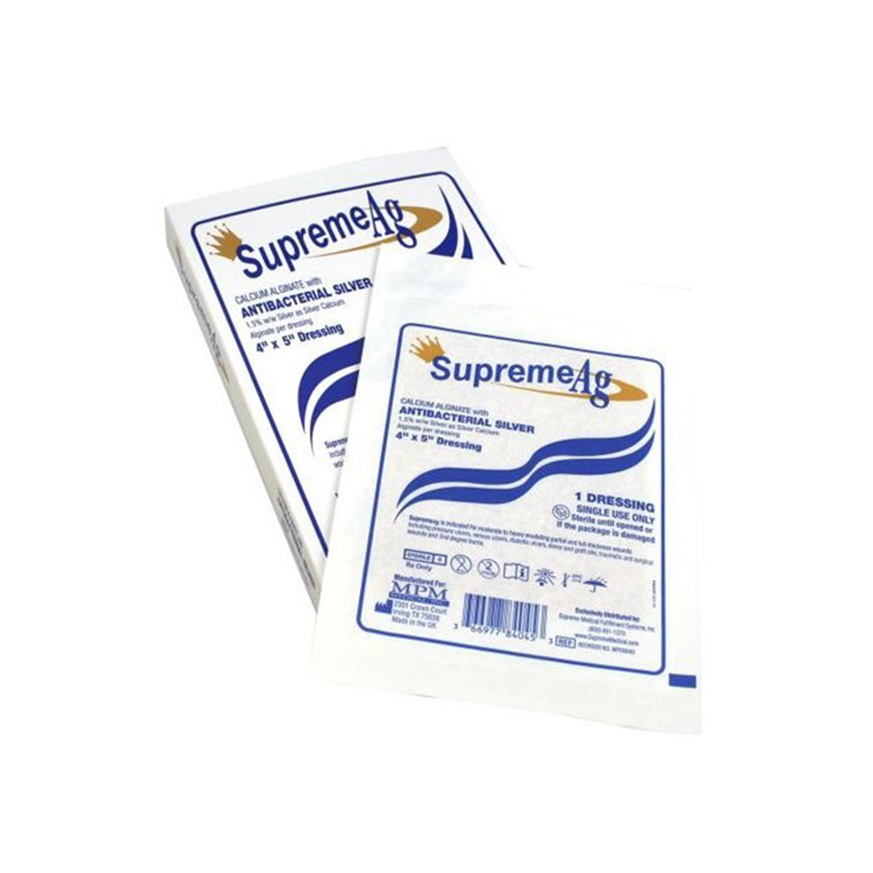 MPM Medical Supreme Ag Silver Calcium Alginate 2x2 inch Box of 10