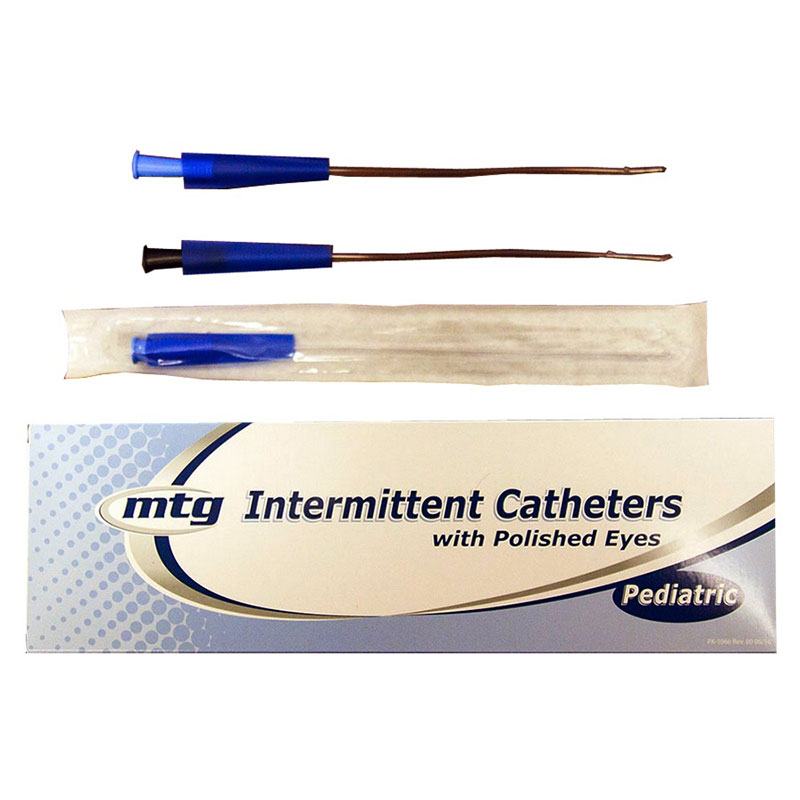 MTG Coude Tip Intermittent Catheter 8FR 10 inch Vinyl with Sleeve Box of 30