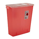 Multi-Purpose Container w/Rotor & Hinged Lid 3gal Transparent Red 10ct thumbnail