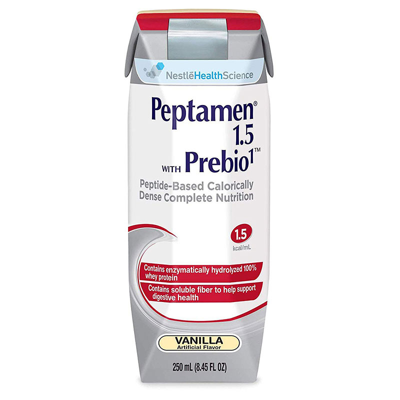 Nestle Peptamen 1.5 With Prebio1 Vanilla 250mL Case of 24