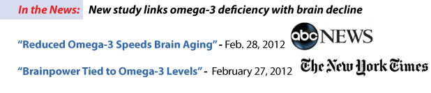 Omega 3 deficiency Headlines on ABC and NY Times