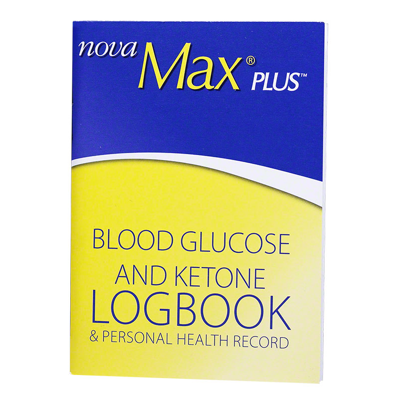 Nova Max Blood Glucose Log Book & Personal Health Record