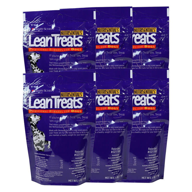 Nutrisentials Lean Treats For Dogs 4oz Bag Pack of 6